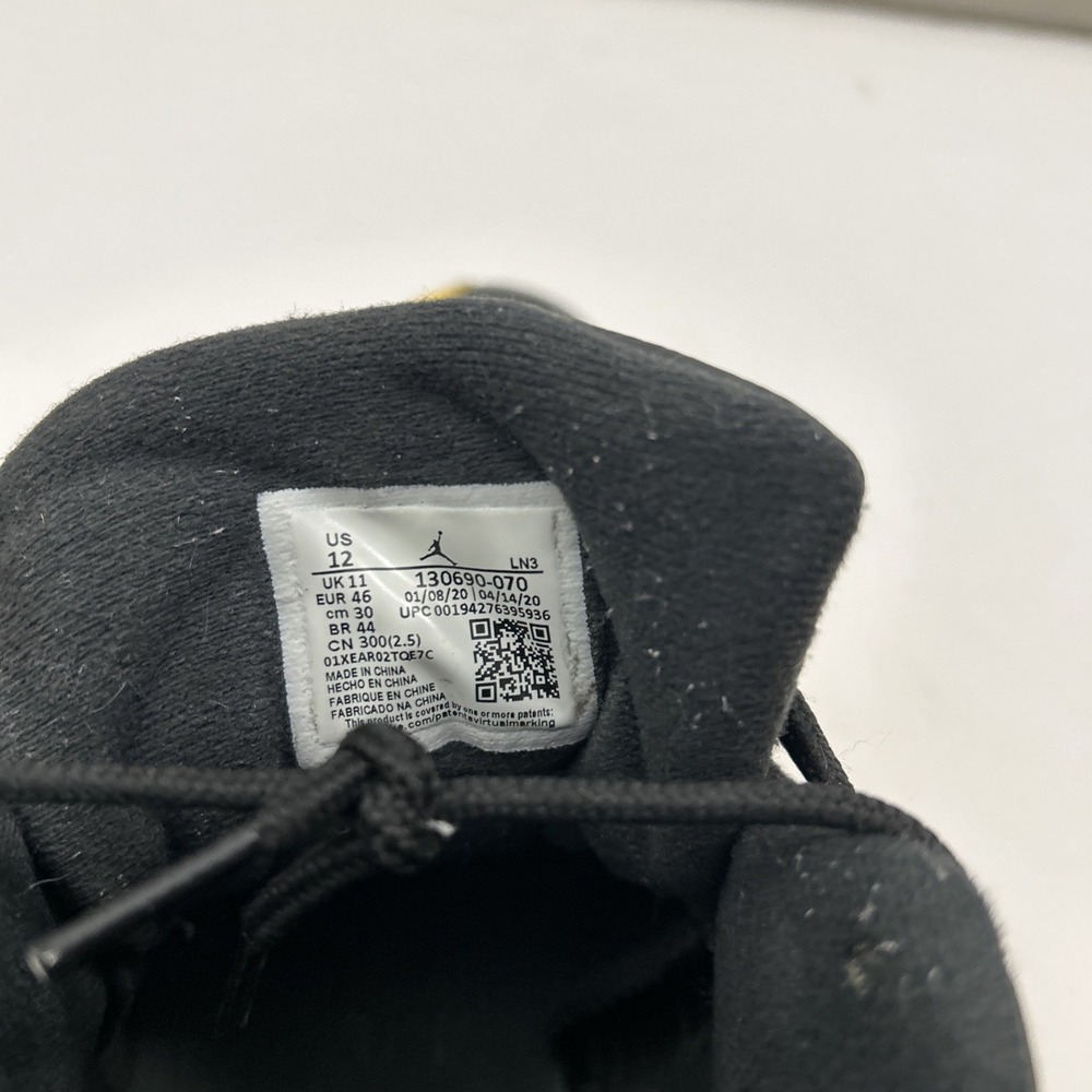 Nike Men 12 Air Jordan 12 XII Retro OG Black/University Gold 130690-070 SKU 3071 - Picture 5 of 9